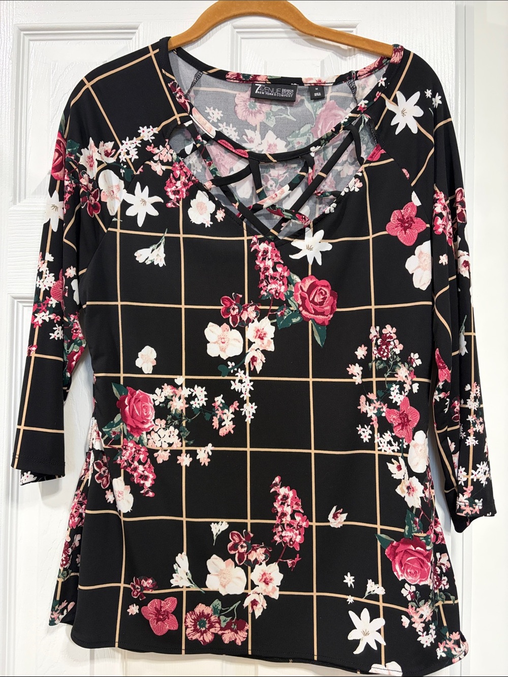 Black Floral blouse